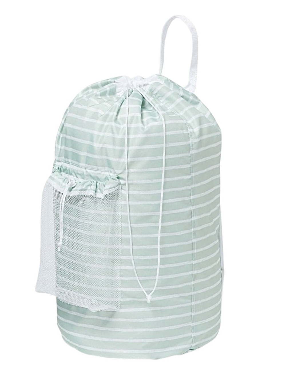 Backpack Laundry Bag Mint-Green Stripe